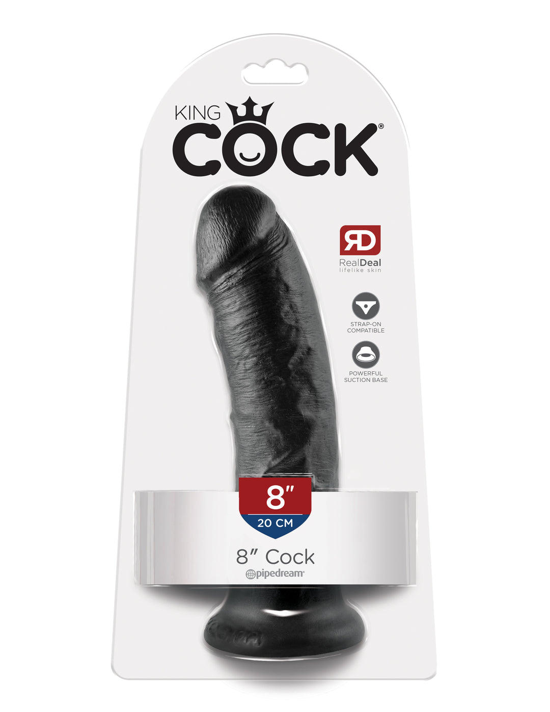 King Cock 8-Inch Cock - Black