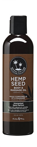 Hemp Seed Massage and Body Oil - Unscented - 8 Fl. Oz./ 237ml