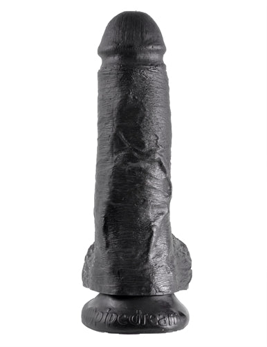 King Cock 8-Inch Cock With Balls - Black