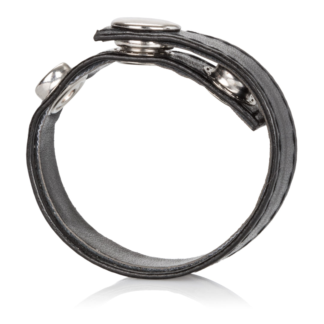 Leather Black 3-Snap Ring