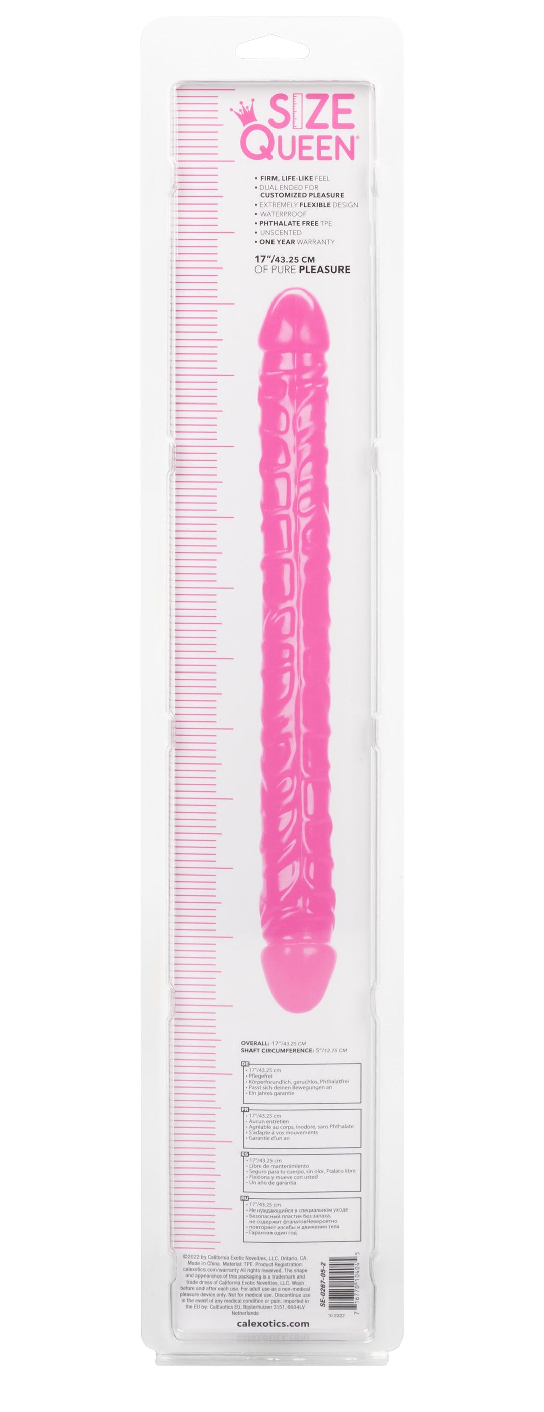 Size Queen 17 inch/43.25 Cm - Pink