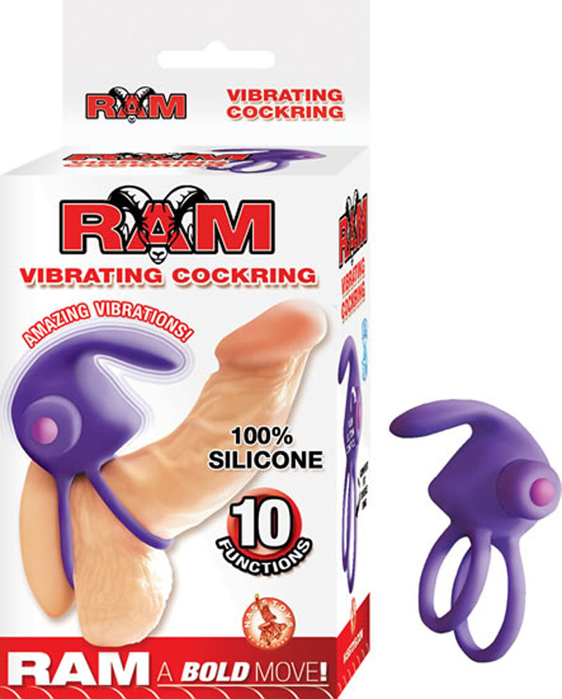 Ram Vibrating Cockring - Purple