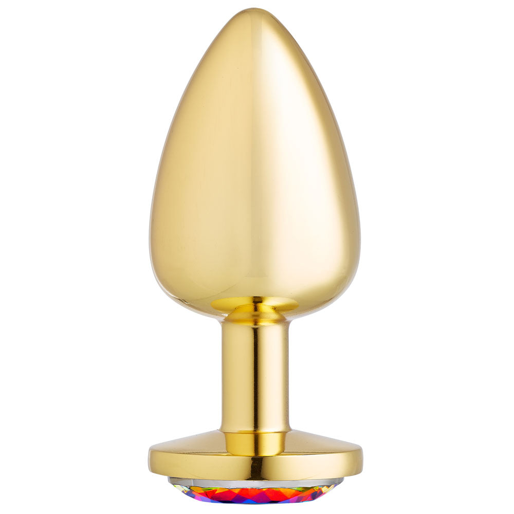 Cloud 9 Novelties Anal Gems Jeweled Gold Chromed - Large