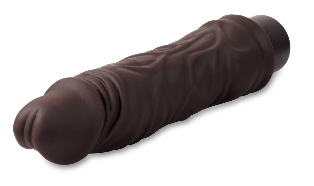 Dr. Skin Silicone - Dr. David - 8 Inch Vibrating  Dildo - Brown