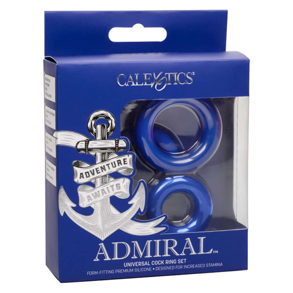 Admiral Universal Cock Ring Set - Blue