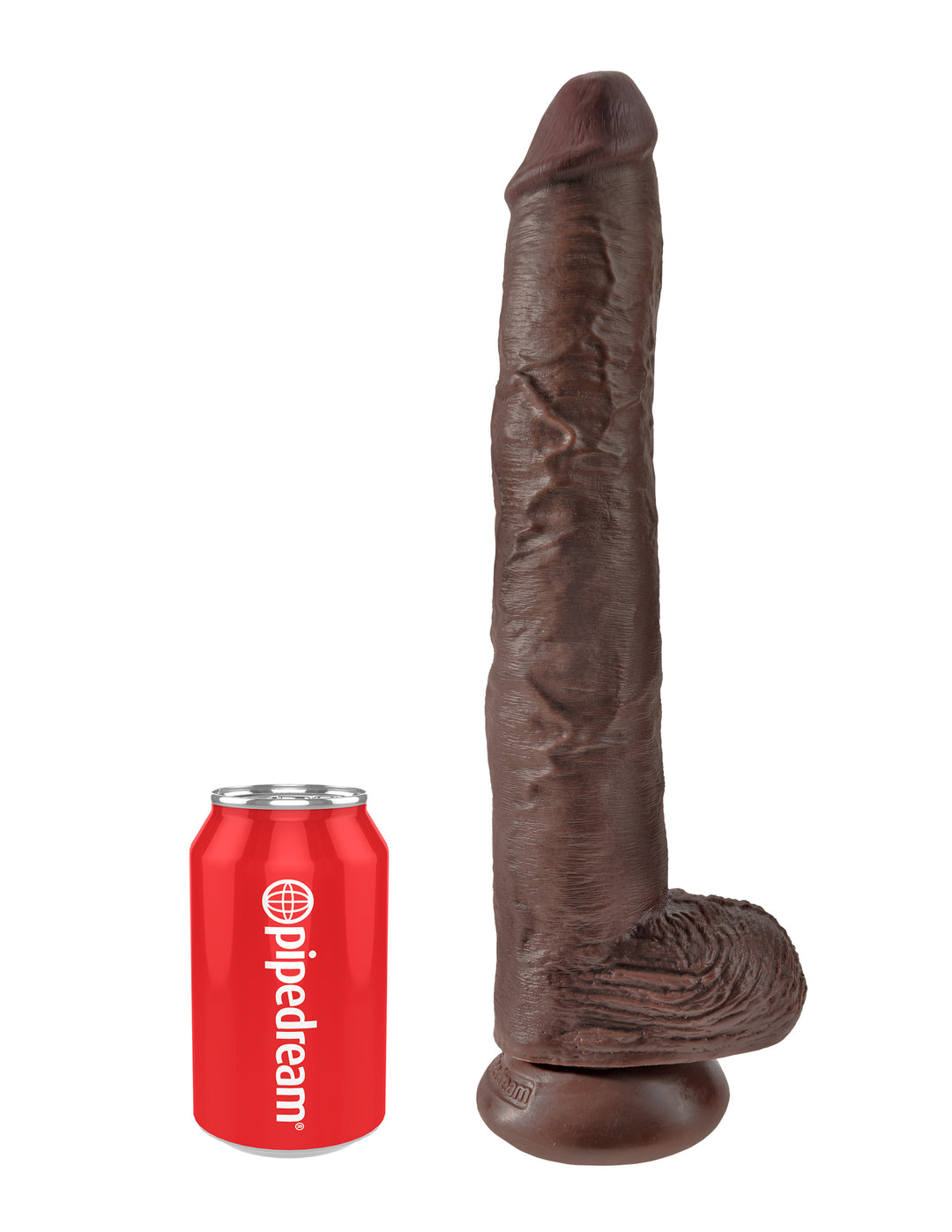 King Cock 14 Inch Cock With Balls - Brown