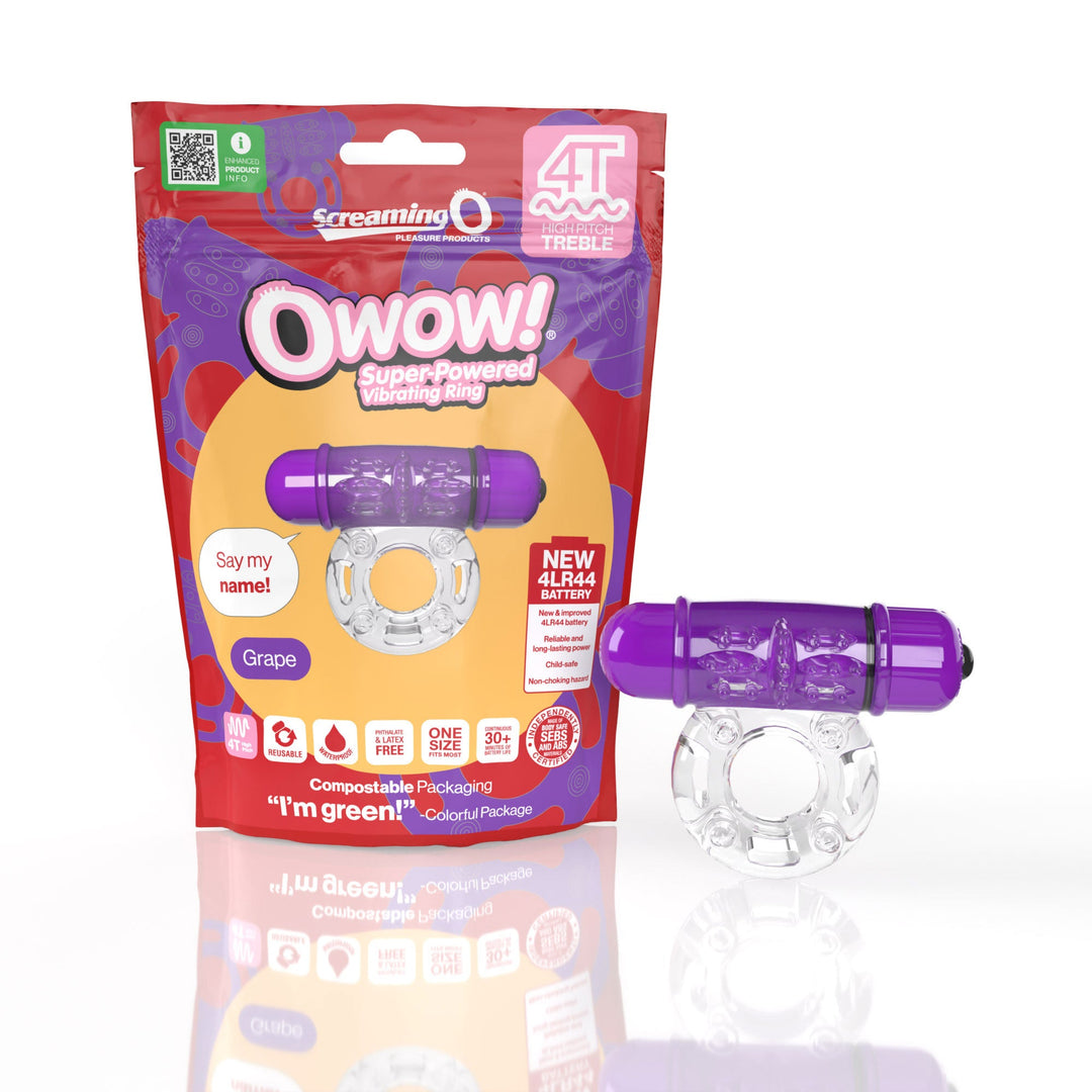 Screaming O 4t - Owow Super Powered Vibrating Ring - Grape