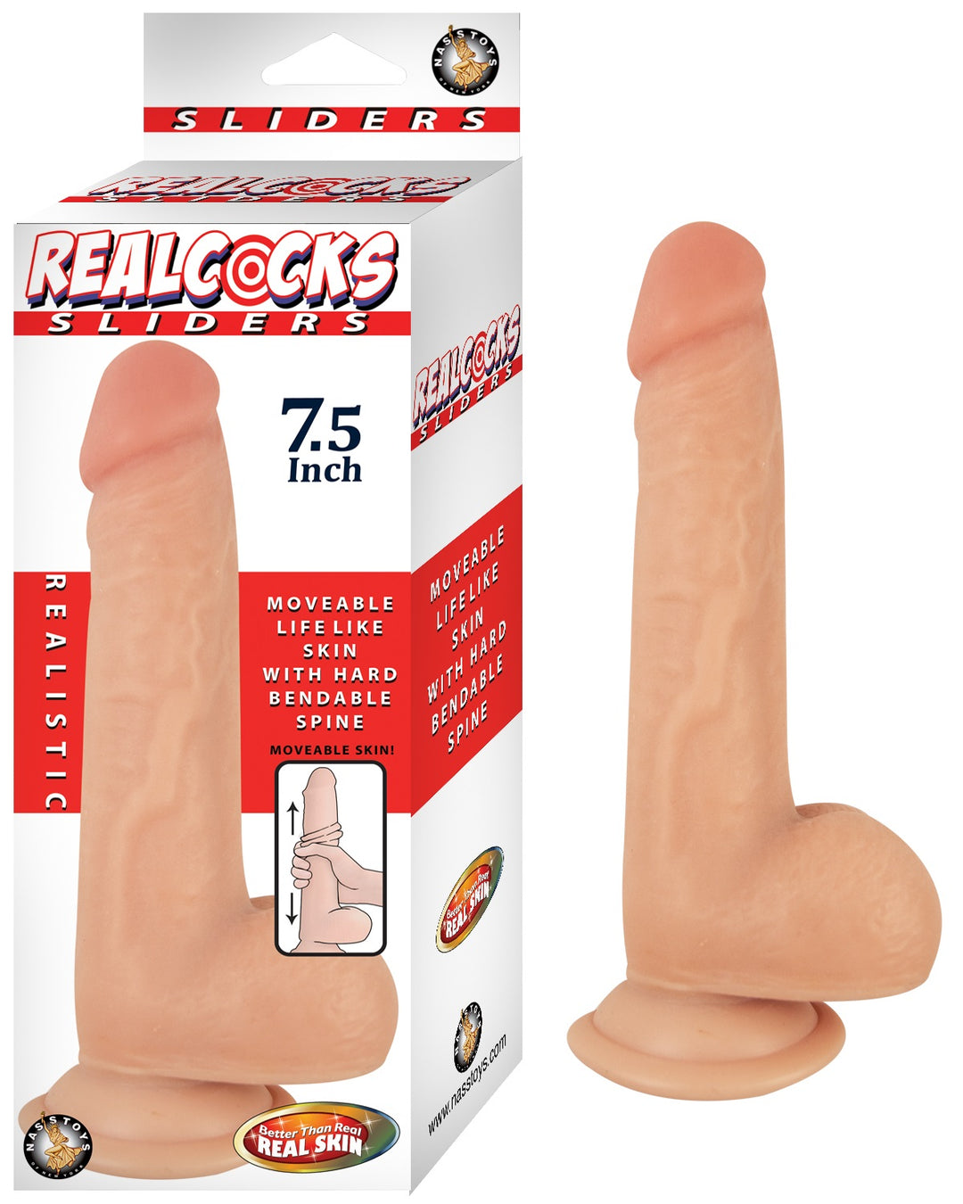 Realcocks Sliders - 7.5 Inch - Flesh