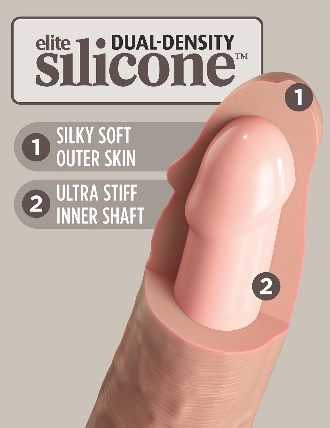 King Cock Elite Ultimate Vibrating Silicone Body  Dock Kit