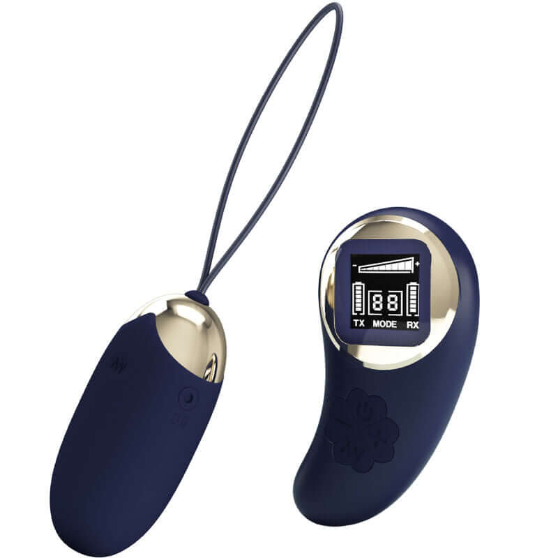 Mina Vibrating Remote Control Egg - Blue