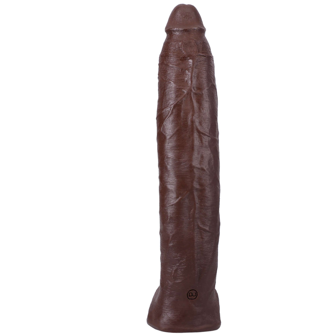 Signature Cocks - Damion Dayski - 12 Inch Ultraskyn Cock With Removable Vac-U-Lock Suction  Cup - Chocolate