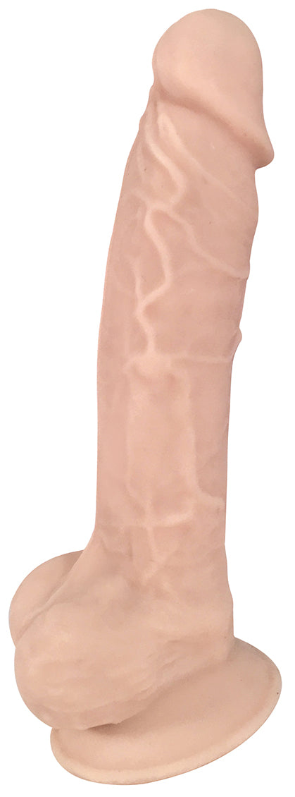 7 Inch Fleshstixxx Silicone Dildo With Balls -  Vanilla