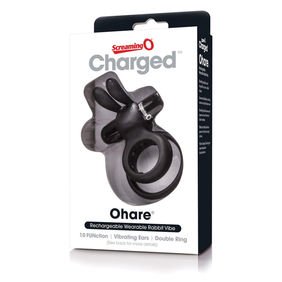 Charged Ohare Rechargeable Rabbit Vibe - Black