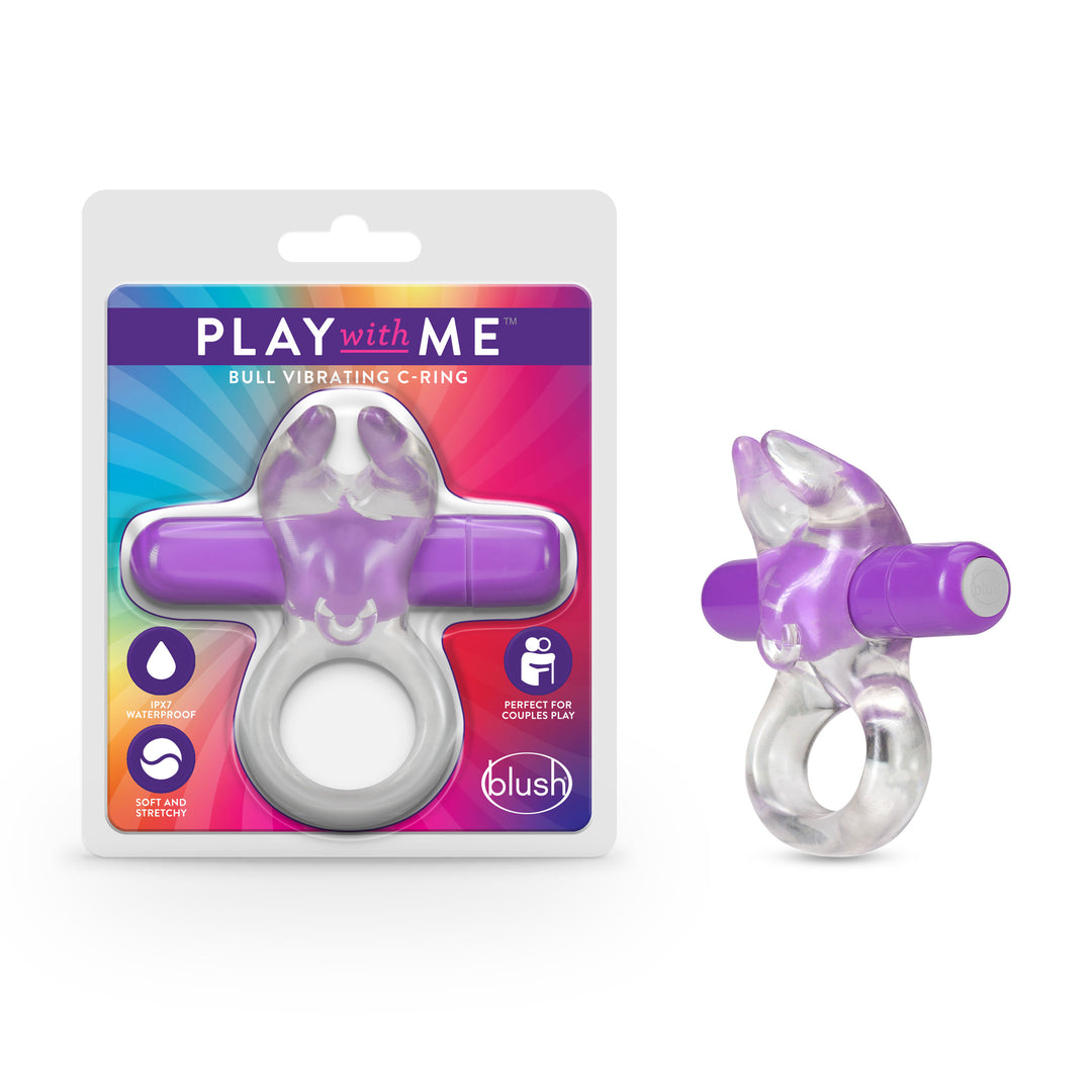 Play With Me – Bull Vibrating C-Ring - Purple