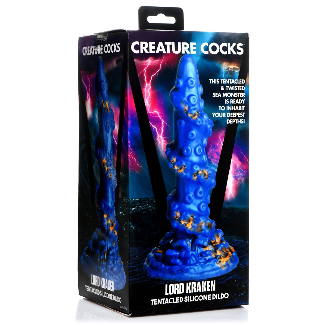 Lord Kraken Tentacled Silicone Dildo - Blue