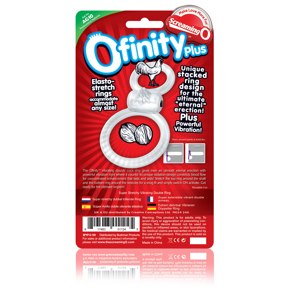 Ofinity Plus - Dual Vibrating Ring - Clear