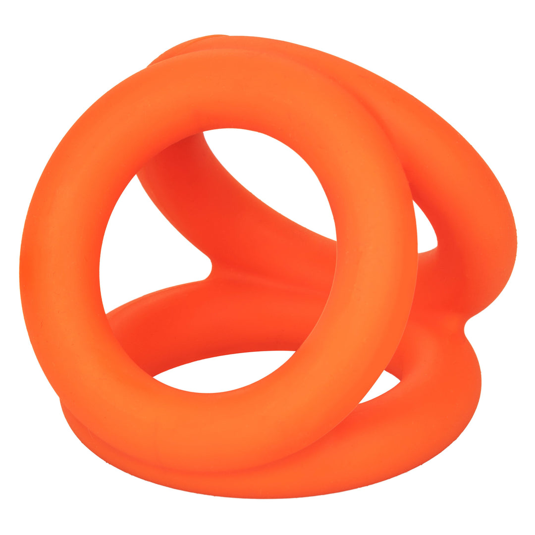 Alpha Liquid Silicone Tri-Ring - Orange  Orange