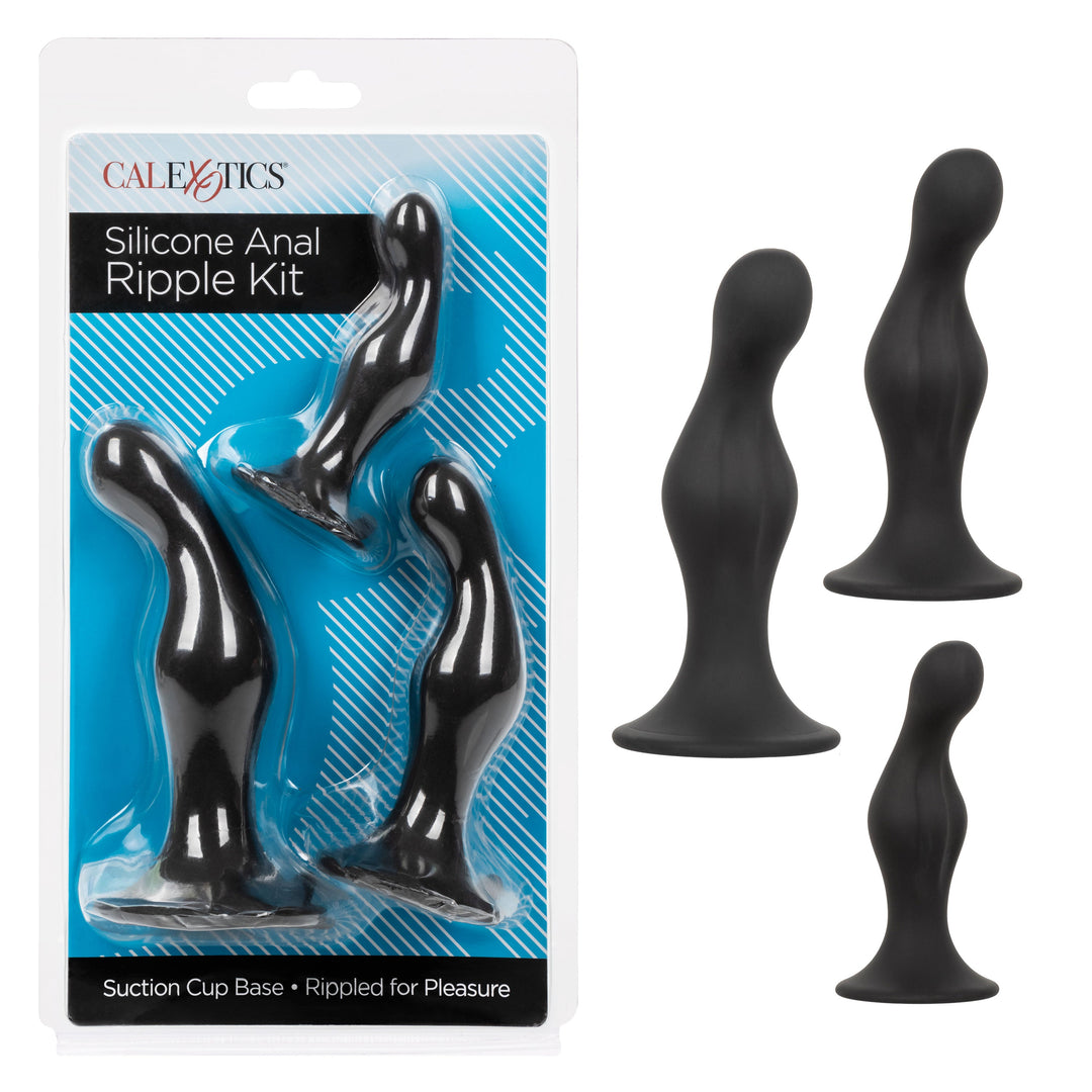 Silicone Anal Ripple Kit - Black