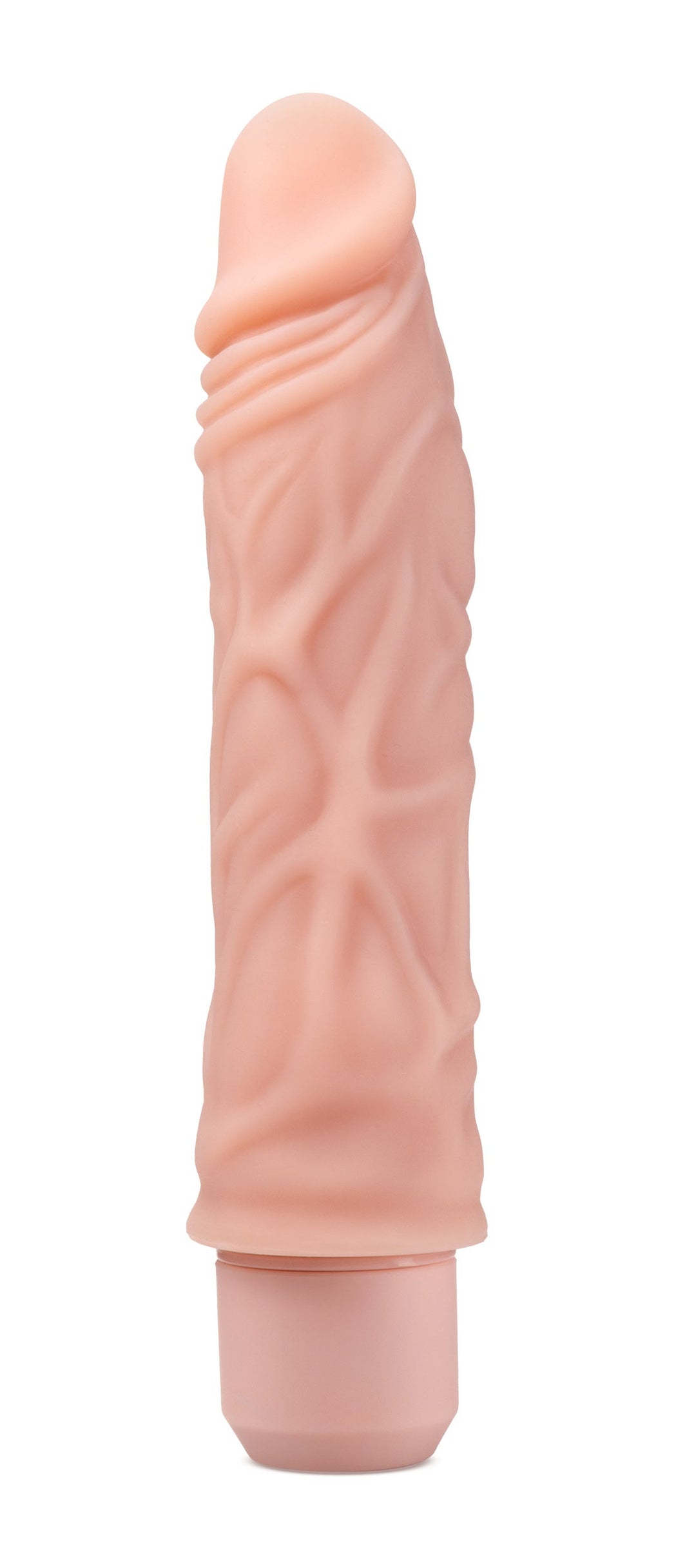 Dr. Skin Silicone - Dr. David - 8 Inch Vibrating  Dildo - Beige