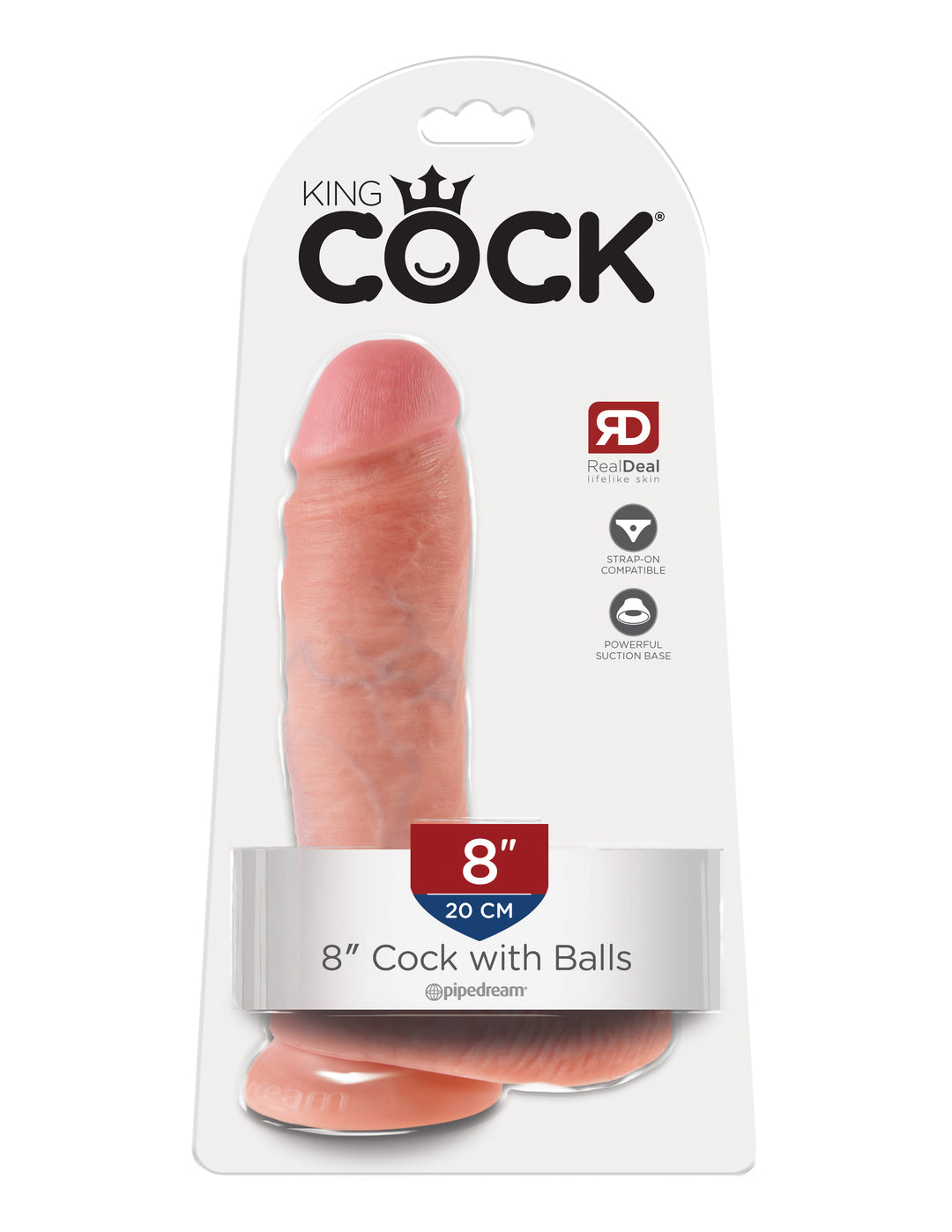 King Cock 8-Inch Cock With Balls - Flesh