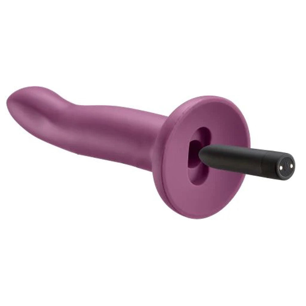 Ergo Super Flexi II Dong Soft and Flexible Liquid  Silicone With Vibrator - Plum