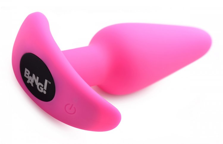 21x Silicone Butt Plug With Remote - Pink