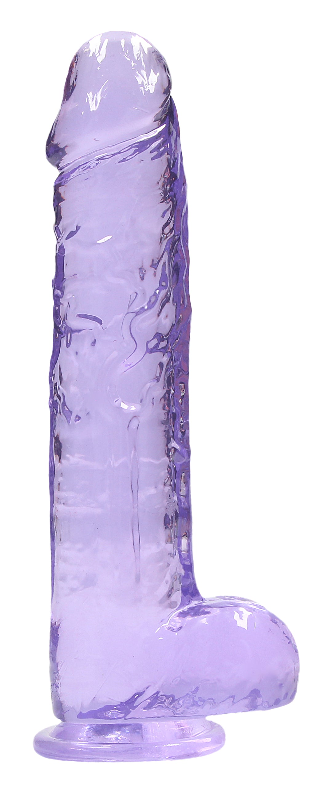 9 Inch Realistic Dildo With Balls - Purple