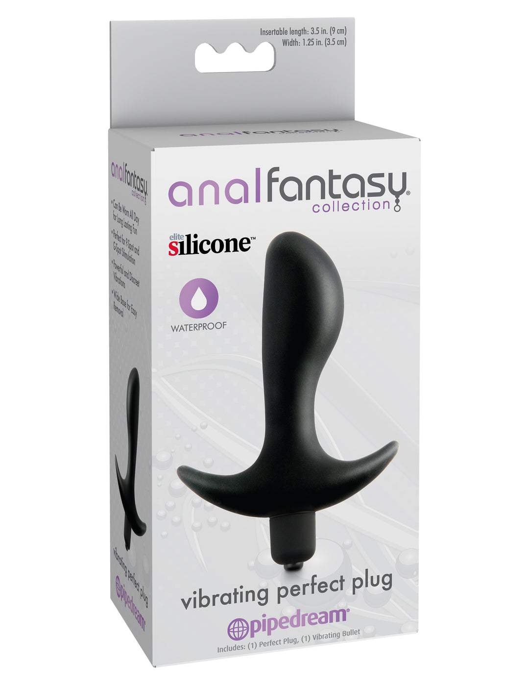 Anal Fantasy Collection Vibrating Perfect Plug - Black