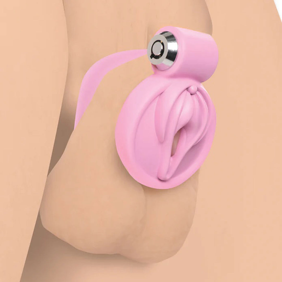 Pussification Vulva Chastity Cage - Pink