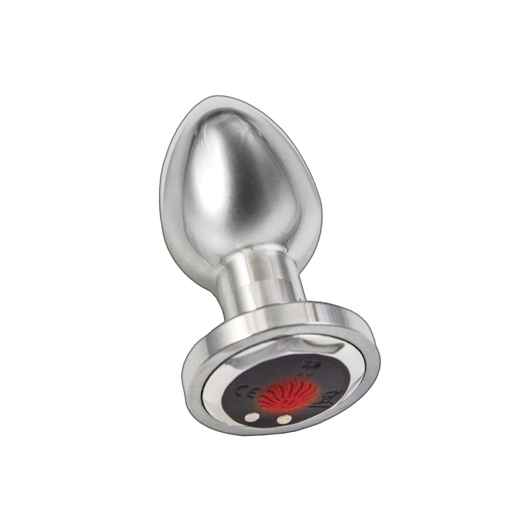 Ass-Sation Remote Vibrating Metal Plug - Silver