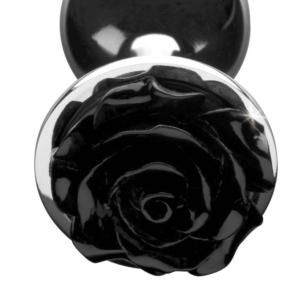 Black Rose Anal Plug - Medium