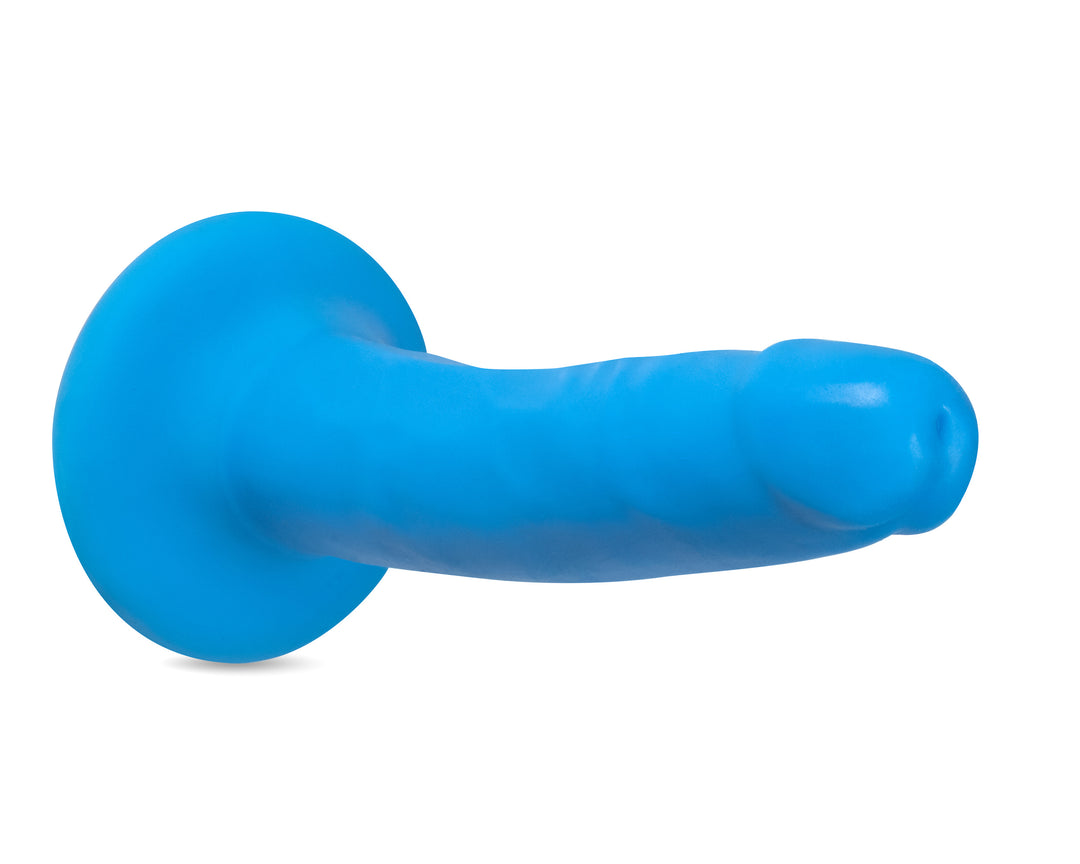 Neo Elite - 6 Inch Dual Density Cock - Neon Blue