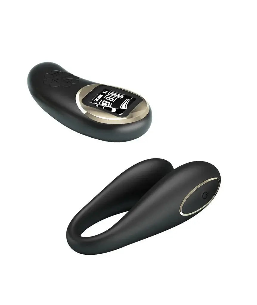 Nathan Double Pleasure Remote Control Vibrator -  Black