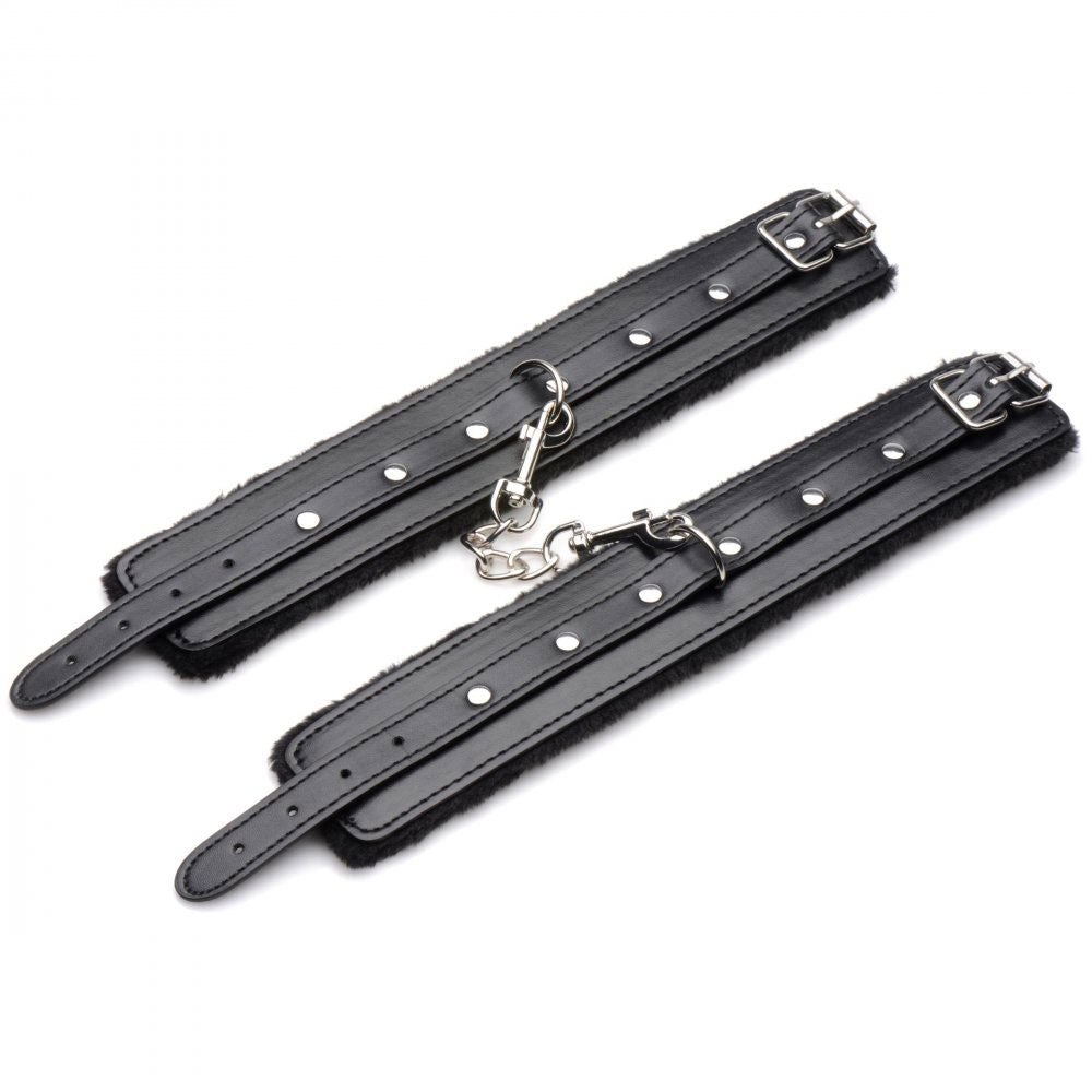 Hook Up 10 Piece Plush Bondage Set - Black