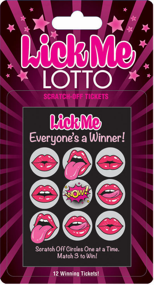 Lick Me Lotto 12 Winning Tickets!