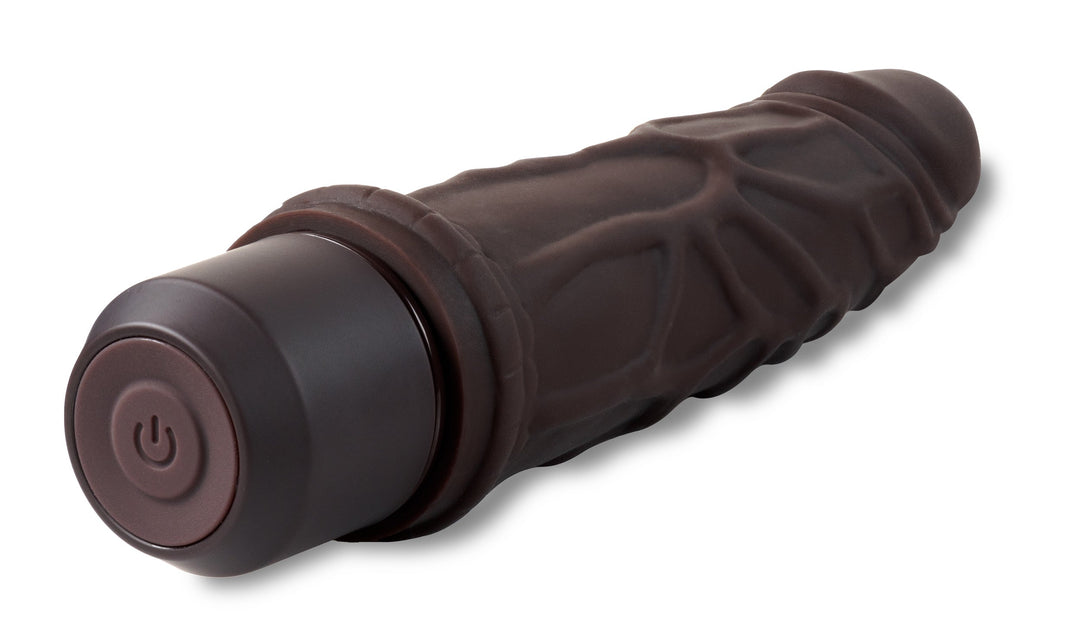 Dr. Skin Silicone - Dr. Robert - 7 Inch Vibrating  Dildo - Brown