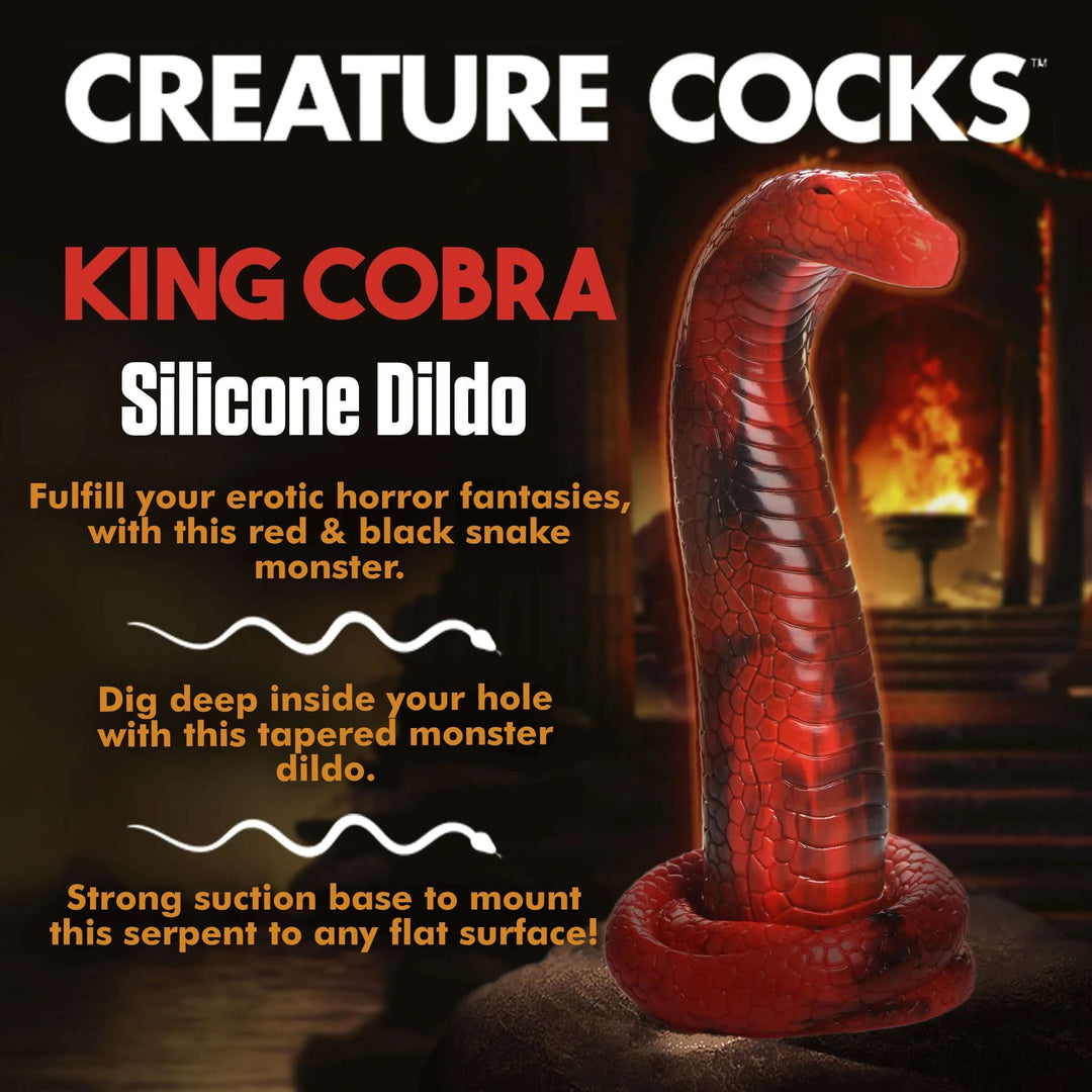 King Cobra King Cobra Silicone Dildo - Red