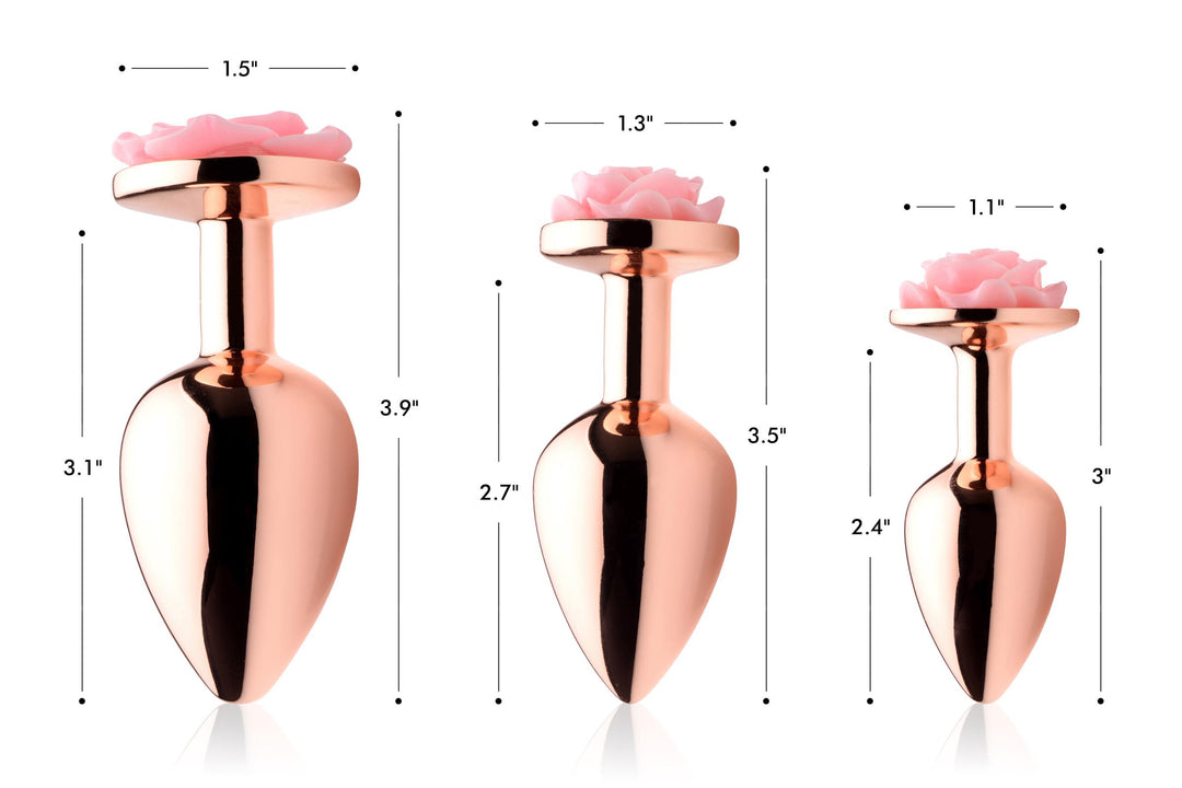 Pink Rose Gold Anal Plug - Large