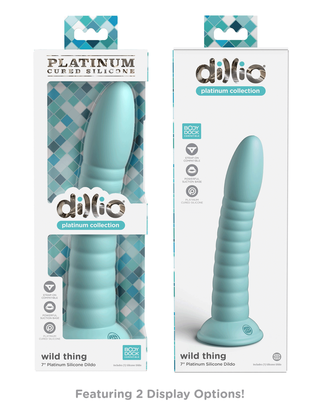 Dillio Platinum - Wild Thing 7 Inch Dildo - Teal