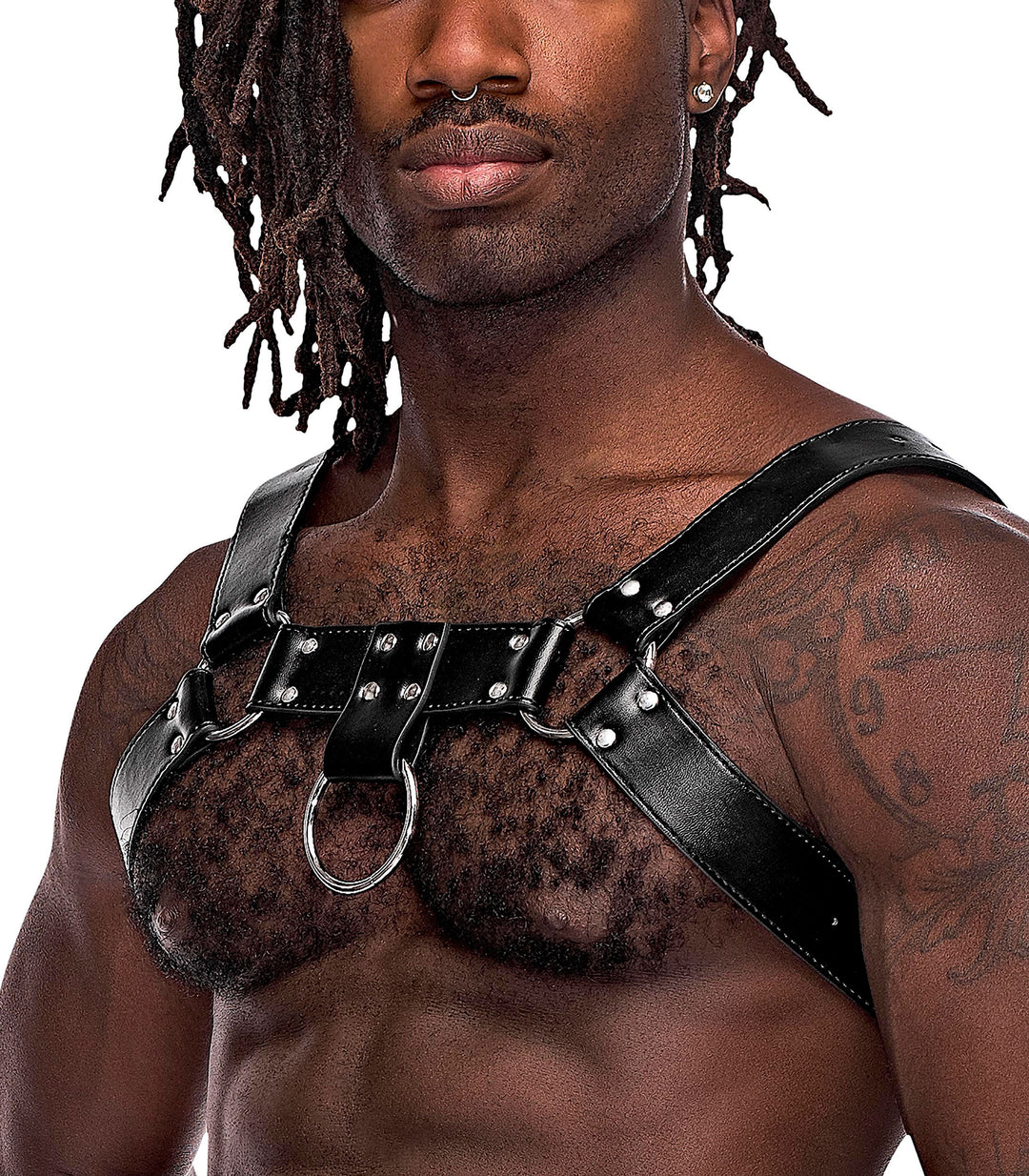 Aries Leather Harness - One Size - Black