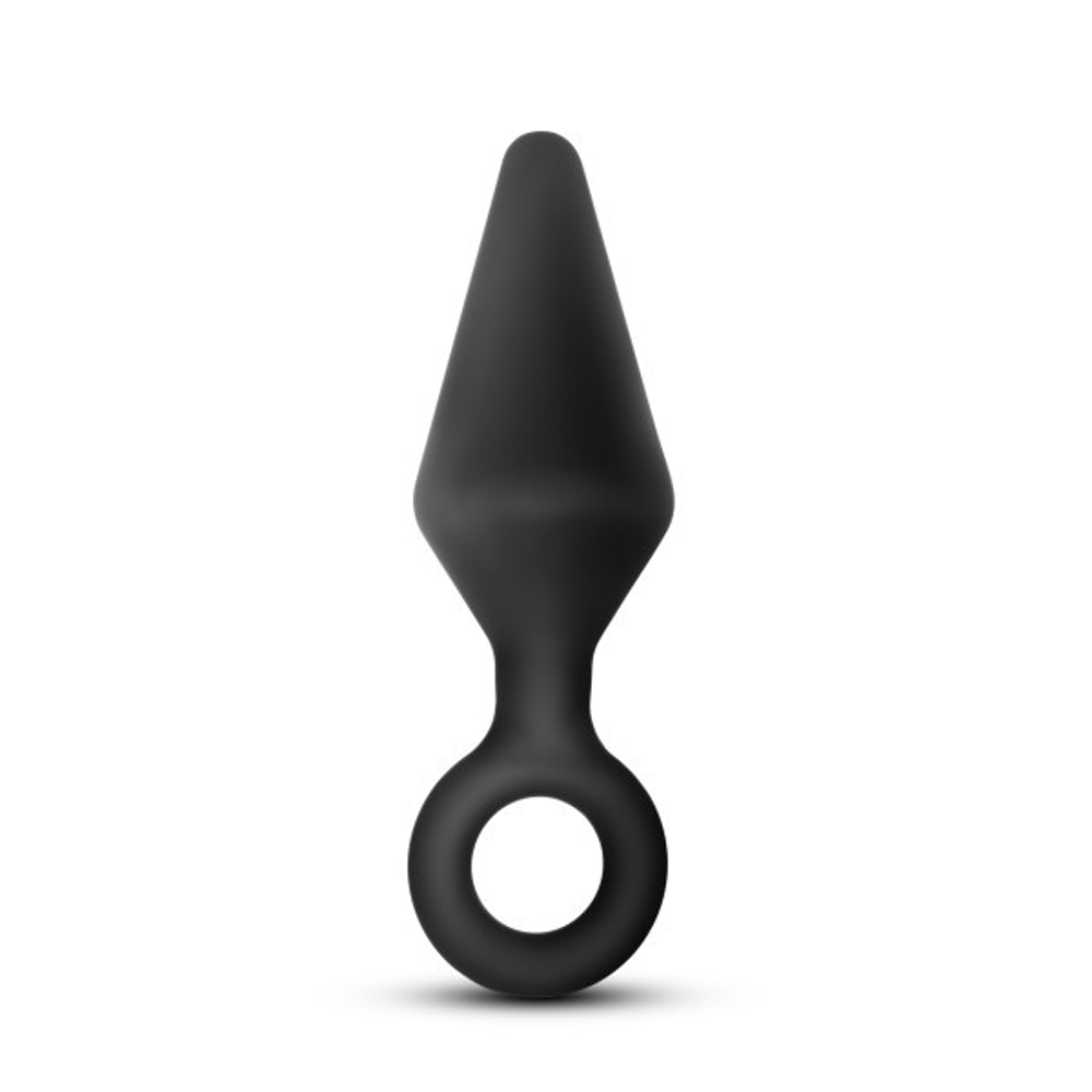 Anal Adventures Platinum - Silicone Loop Plug -  Large - Black