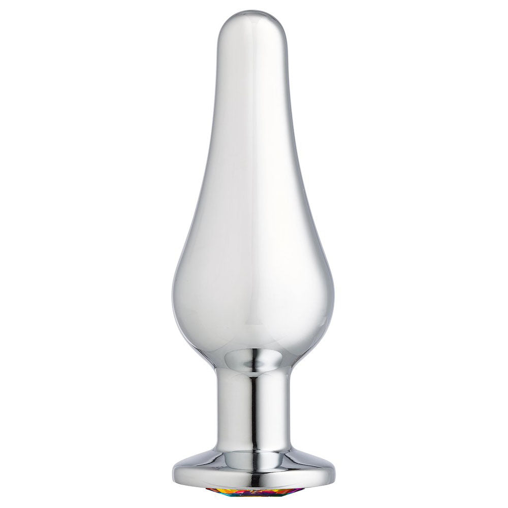 Cloud 9 Novelties Gems Silver Chrome Tall Plug - Medium