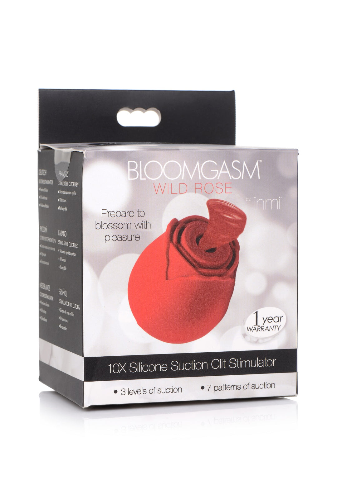 Inmi - Bloomgasm Wild Rose Silicone Suction Stimulator - Red