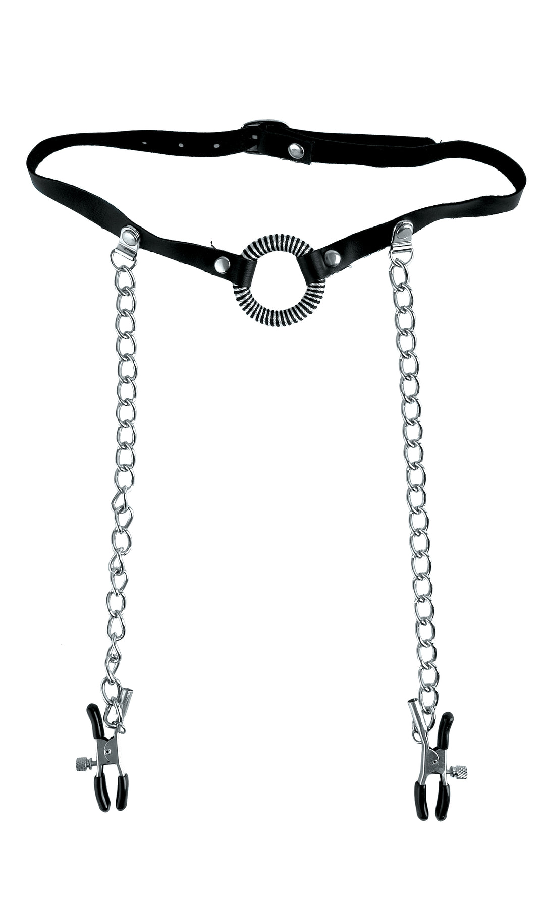 Fetish Fantasy Series O-Ring Gag With Nipple Clamps