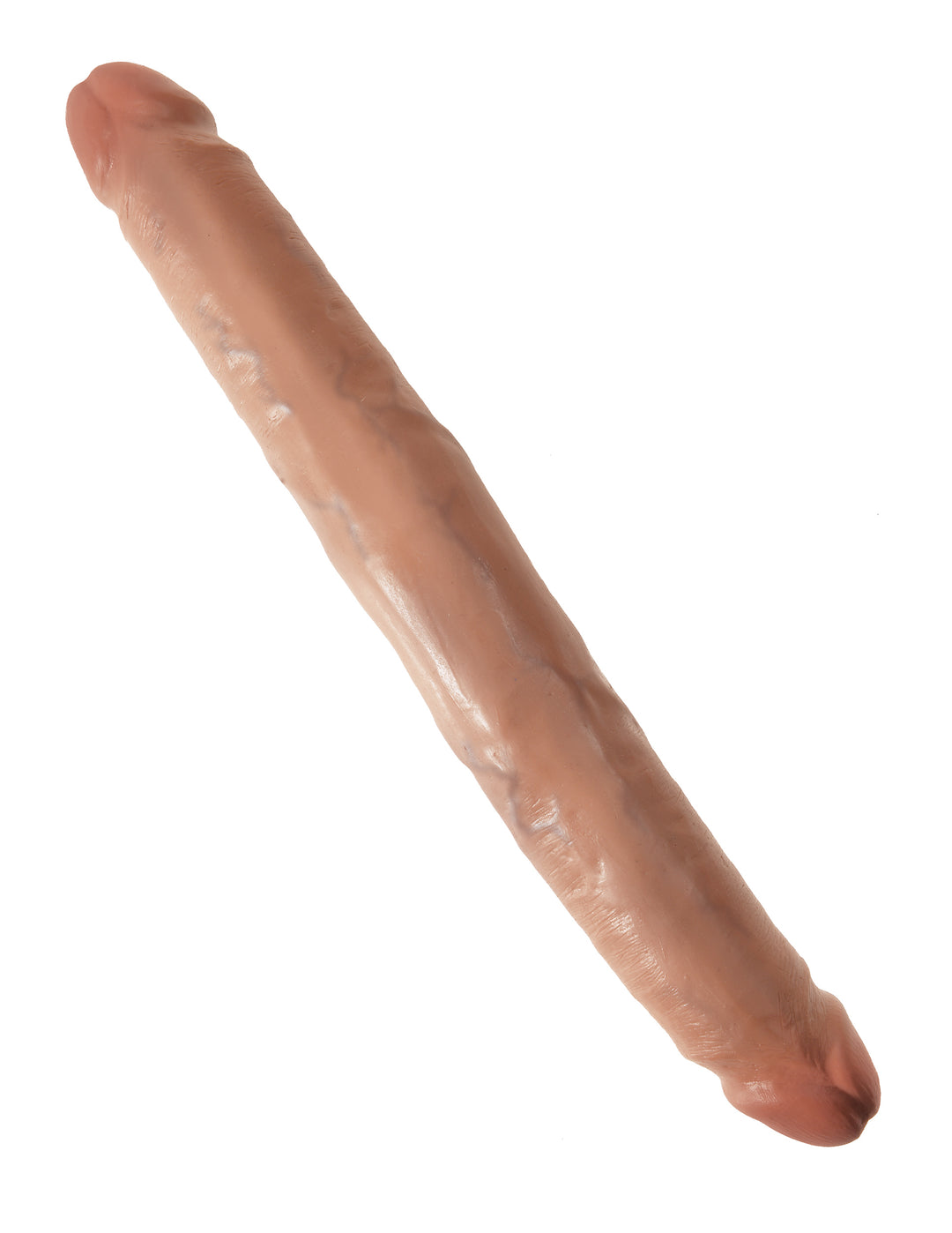 King Cock  12 Inch Slim Double Dildo - Tan