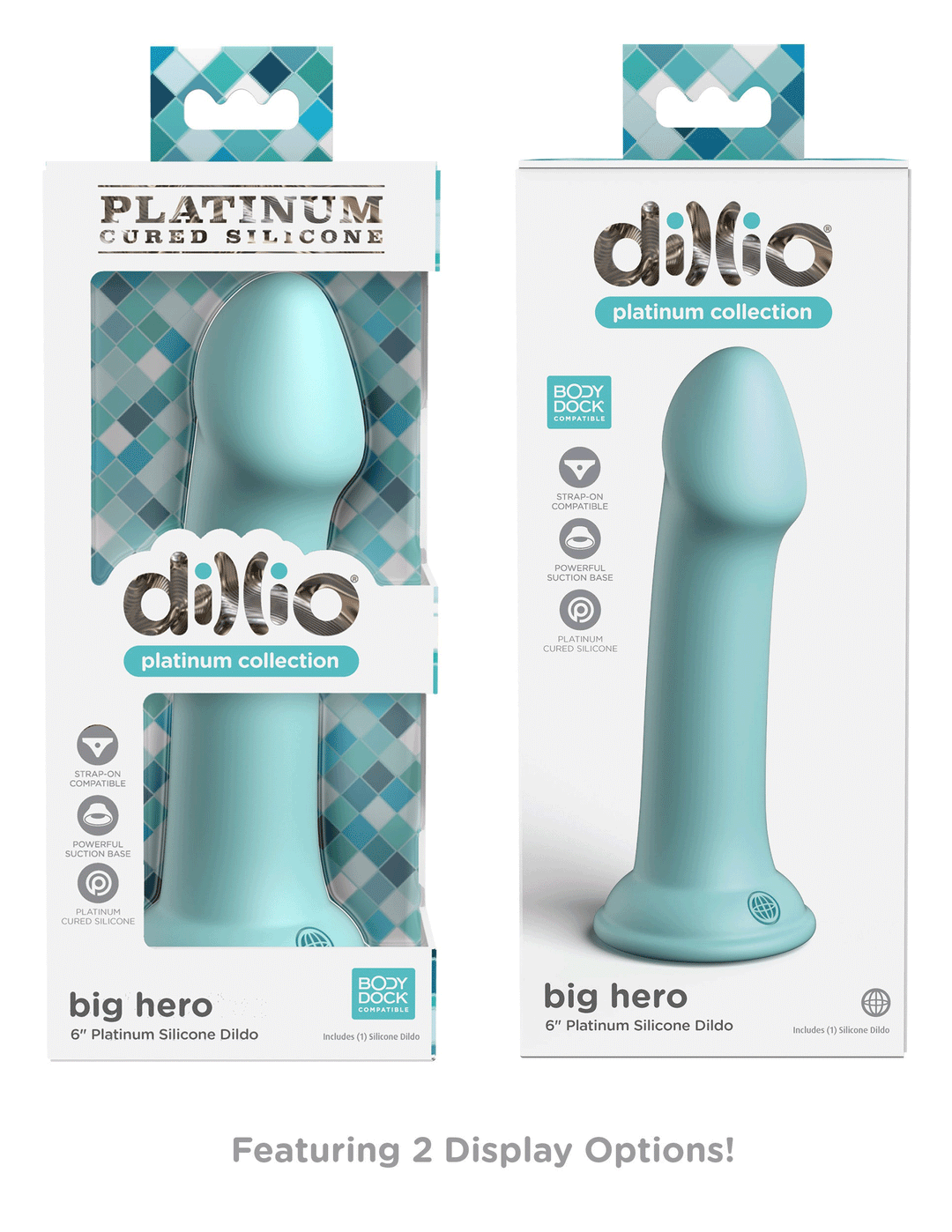 Dillio Platinum - Big Hero 6 Inch Dildo - Teal