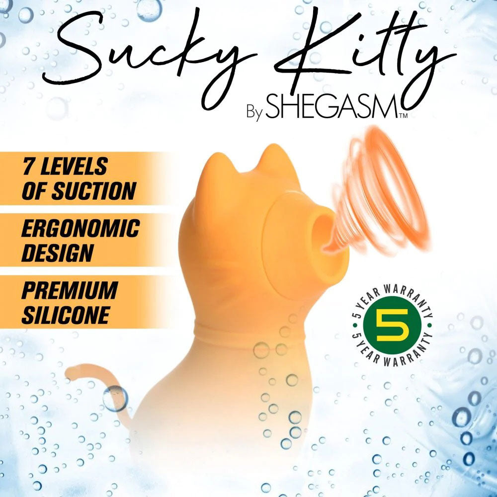 Sucky Kitty 7x Clitoral Stimulator - Orange