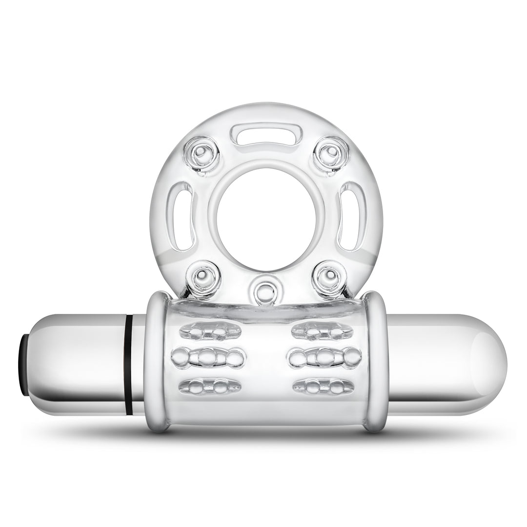 Stay Hard 10 Function Vibrating Bull Ring - Clear