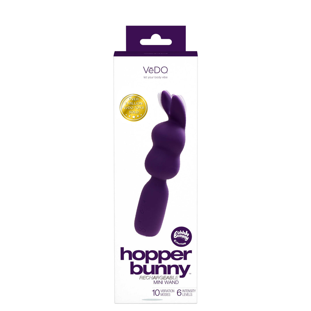 Hopper Bunny Rechargeable Mini Wand - Deep Purple