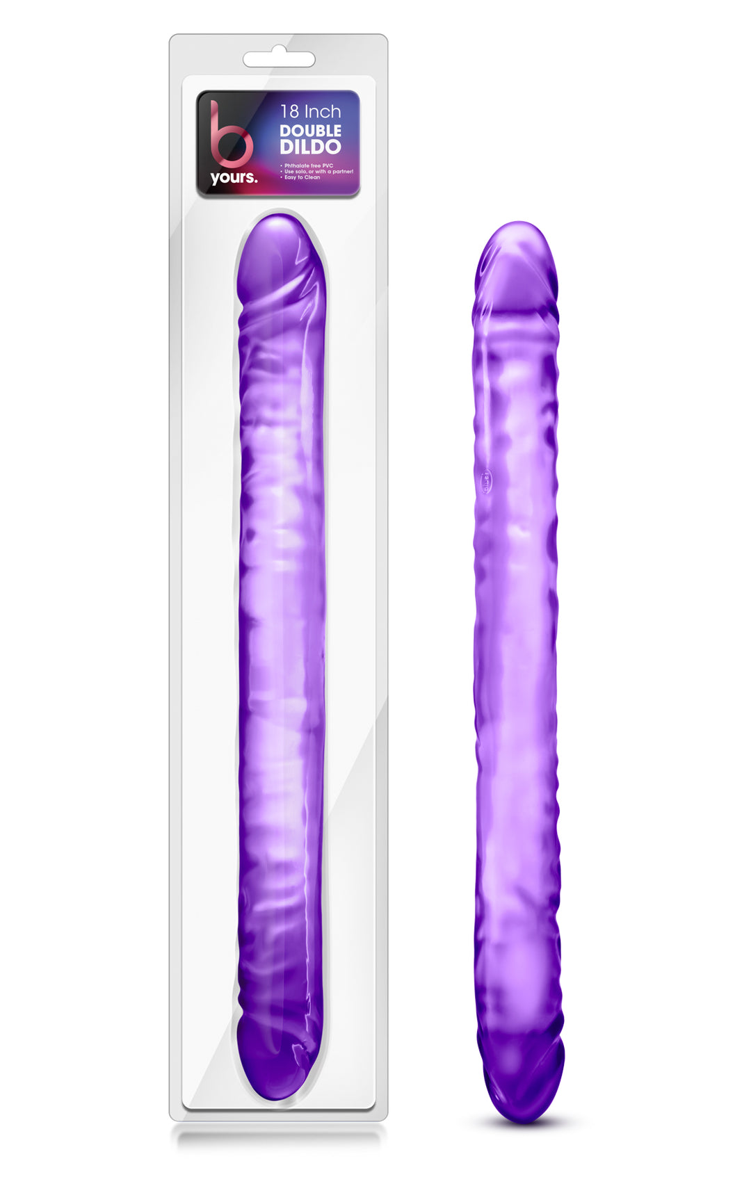 B Yours 18 Inch Double Dildo - Purple